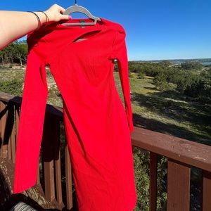 Red bodycon dress